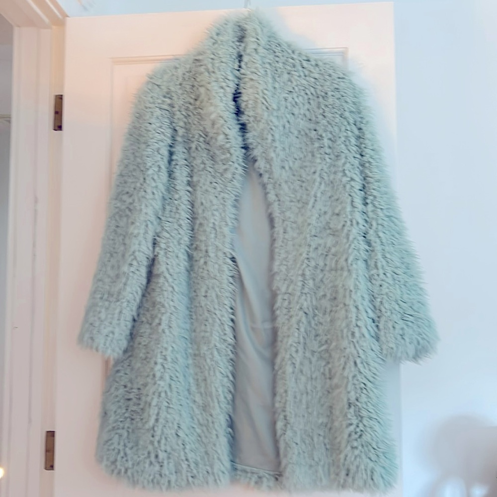 Gently used preteen faux fur teddy coat